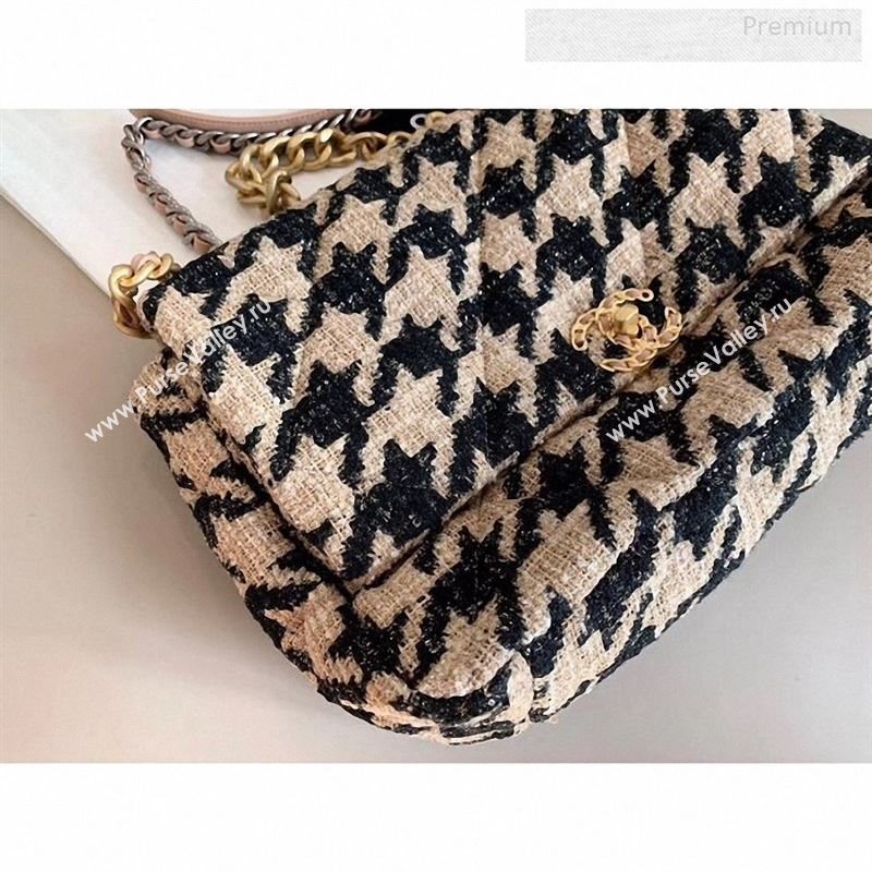Chanel 19 Tweed Maxi Flap Bag AS1162 Black/Beige 2019 (X-9122565)