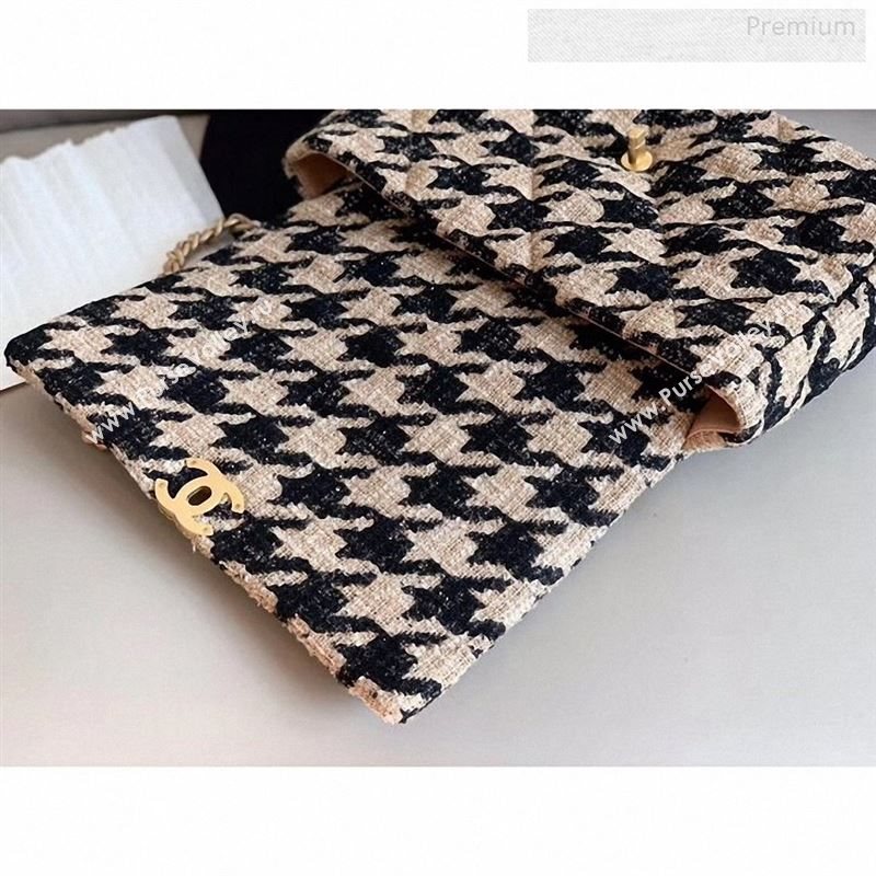 Chanel 19 Tweed Maxi Flap Bag AS1162 Black/Beige 2019 (X-9122565)