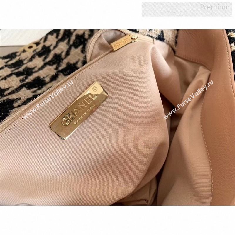 Chanel 19 Tweed Maxi Flap Bag AS1162 Black/Beige 2019 (X-9122565)