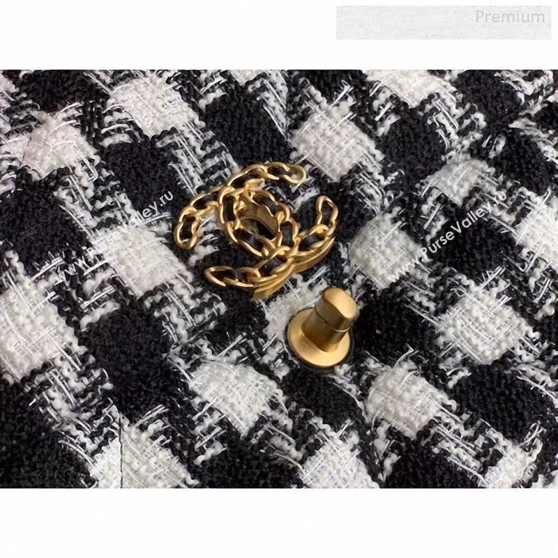 Chanel 19 Tweed Large Flap Bag Black/White AS1161 2019 (X-9122567)