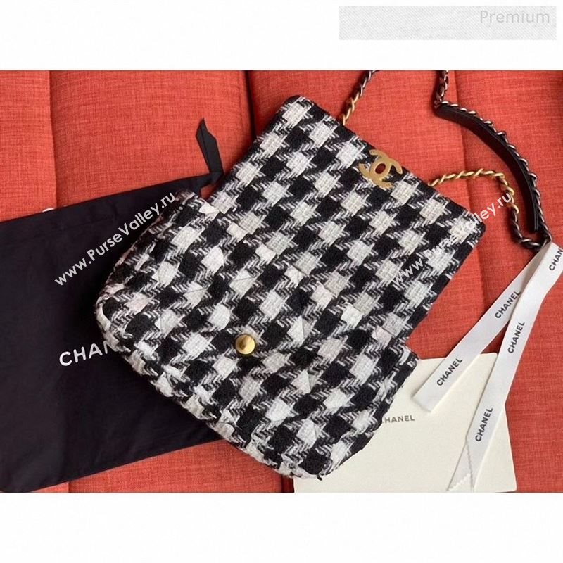 Chanel 19 Tweed Large Flap Bag Black/White AS1161 2019 (X-9122567)