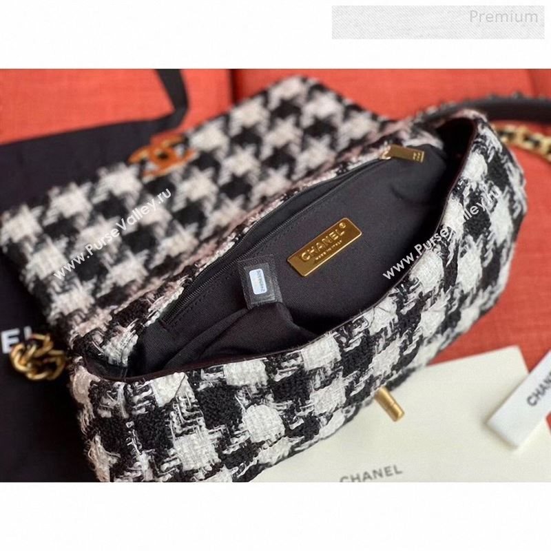 Chanel 19 Tweed Large Flap Bag Black/White AS1161 2019 (X-9122567)