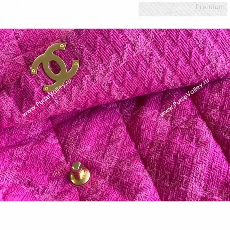 Chanel 19 Tweed Maxi Flap Bag Rosy AS1162 2019 (X-9122571)