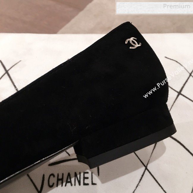 Chanel Suede Chain Flat Loafers G35164 Black 2020 (KL-0010804)