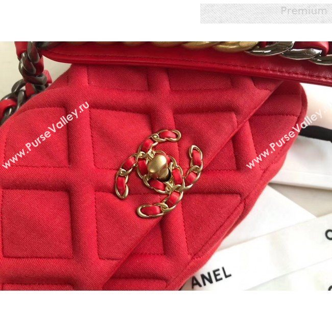 Chanel 19 Quilted Jersey Waist/Belt Bag AS1163 Red 2019 (XING-0010905)