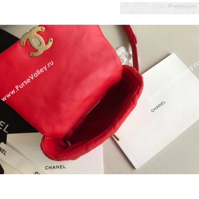Chanel 19 Quilted Jersey Waist/Belt Bag AS1163 Red 2019 (XING-0010905)