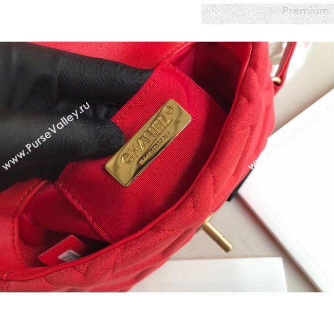 Chanel 19 Quilted Jersey Waist/Belt Bag AS1163 Red 2019 (XING-0010905)