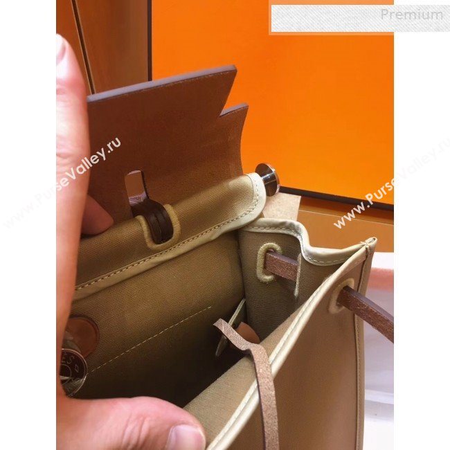 Hermes Herbag 31cm PM Double-Canvas Shoulder Bag Camel/Brown  (JIMMY-0010844)