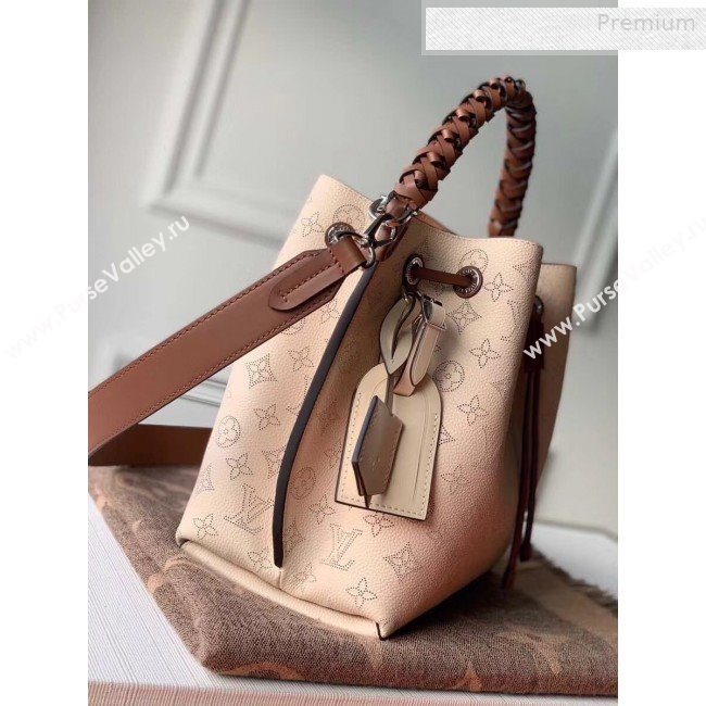 Louis Vuitton Muria Mahina Monogram Perforated Leather Bucket Bag M55801 Nude 2019 (KI-0011003)