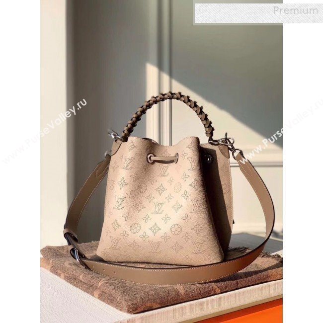 Louis Vuitton Muria Mahina Monogram Perforated Leather Bucket Bag M55799 Beige 2019 (KI-0011004)