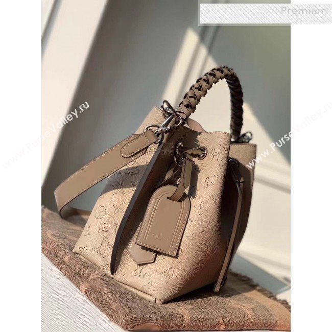 Louis Vuitton Muria Mahina Monogram Perforated Leather Bucket Bag M55799 Beige 2019 (KI-0011004)