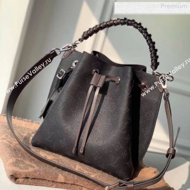 Louis Vuitton Muria Mahina Monogram Perforated Leather Bucket Bag M55801 Black 2019 (KI-0011005)