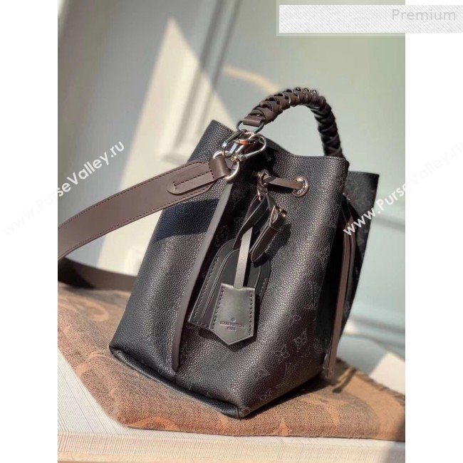 Louis Vuitton Muria Mahina Monogram Perforated Leather Bucket Bag M55801 Black 2019 (KI-0011005)