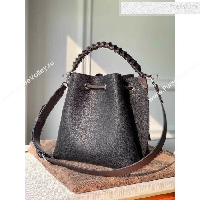 Louis Vuitton Muria Mahina Monogram Perforated Leather Bucket Bag M55801 Black 2019 (KI-0011005)