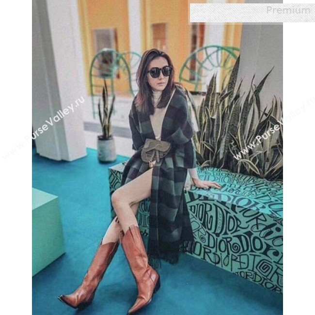 Dior Saddle Belt Bag in Camouflage Embroidered Canvas Bag Blue 2019 (XXG-0011007)