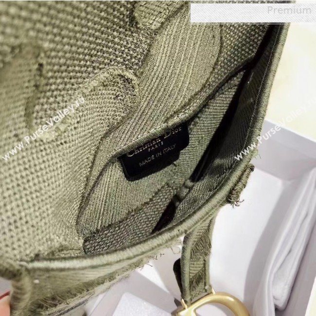 Dior Saddle Belt Bag in Camouflage Embroidered Canvas Bag Green 2019 (XXG-0011006)