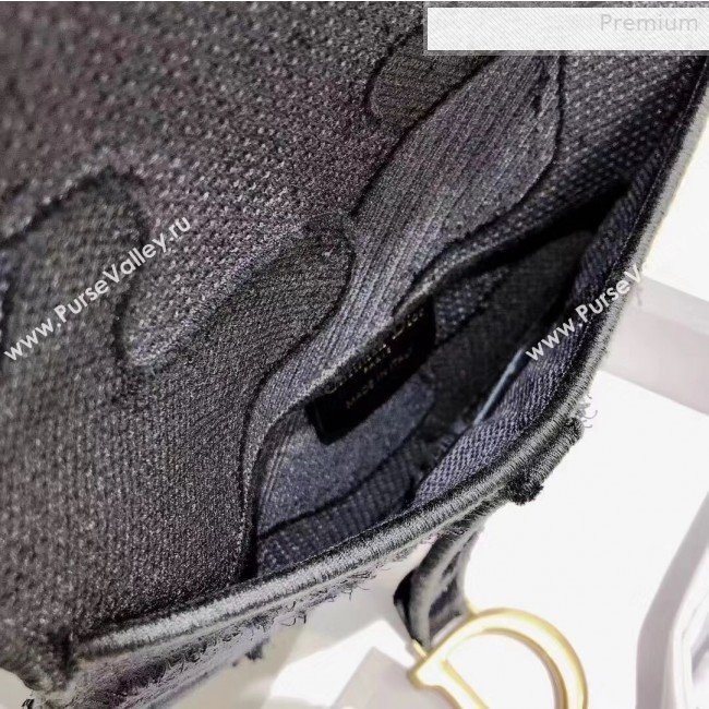 Dior Saddle Belt Bag in Camouflage Embroidered Canvas Bag Blue 2019 (XXG-0011007)