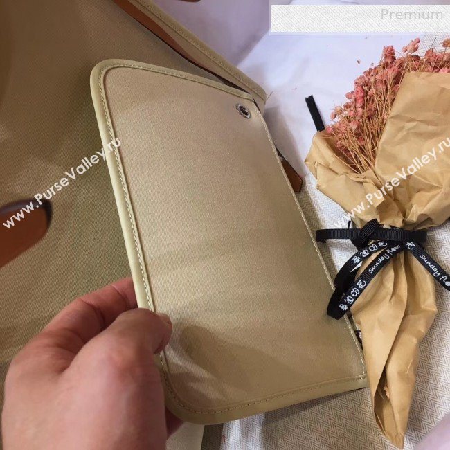 Hermes Herbag 31cm PM Double-Canvas Shoulder Bag Light Beige (JIMMY-0010861)