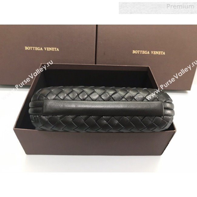 Bottega Veneta Knot Woven Lambskin Clutch with Chain Dark Green 2019 (MS-0011014)