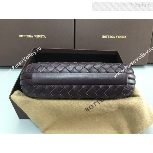 Bottega Veneta Knot Woven Lambskin Clutch with Chain Grey 02 2019 (MS-0011019)