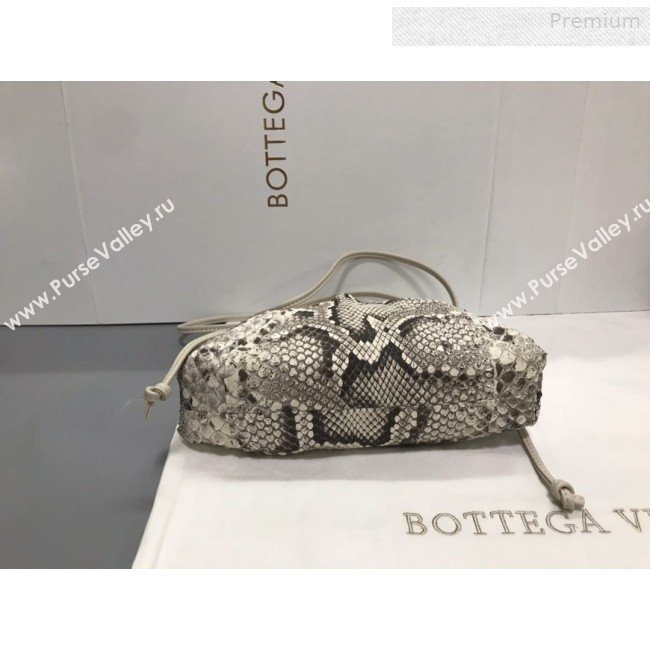 Bottega Veneta Small The Pouch Pythonskin Clutch Grey 2019 (MS-0011023)