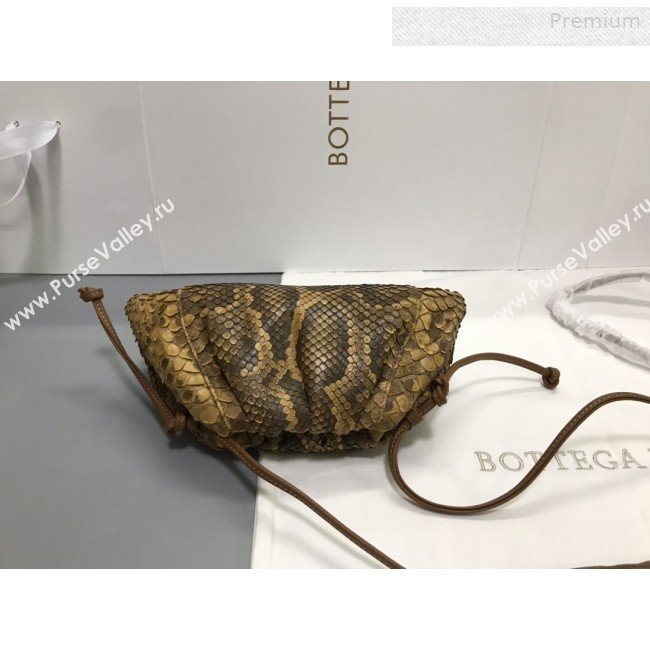 Bottega Veneta Small The Pouch Pythonskin Clutch Gold 2019 (MS-0011022)