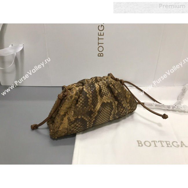 Bottega Veneta Small The Pouch Pythonskin Clutch Gold 2019 (MS-0011022)