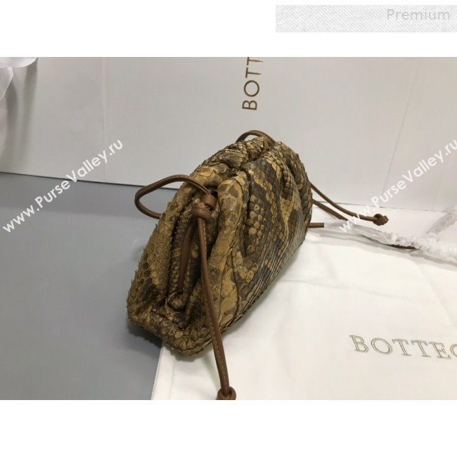 Bottega Veneta Small The Pouch Pythonskin Clutch Gold 2019 (MS-0011022)