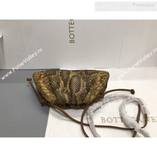 Bottega Veneta Small The Pouch Pythonskin Clutch Gold 2019 (MS-0011022)