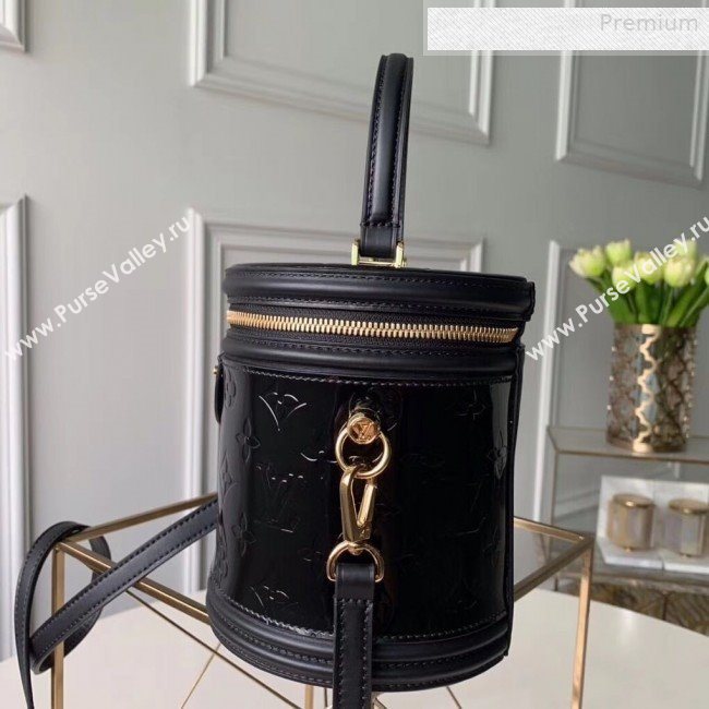 Louis Vuitton Cannes Bucket Case Top Handle Bag in Patent Leather M53997 Black 2019 (KI-0010712)