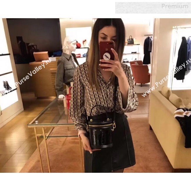 Louis Vuitton Cannes Bucket Case Top Handle Bag in Patent Leather M53997 Black 2019 (KI-0010712)