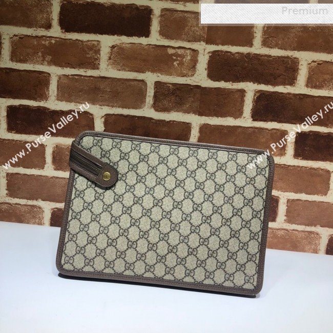 Gucci GG Canvas Web Zip Pouch 597619 2019 (DLH-0010714)