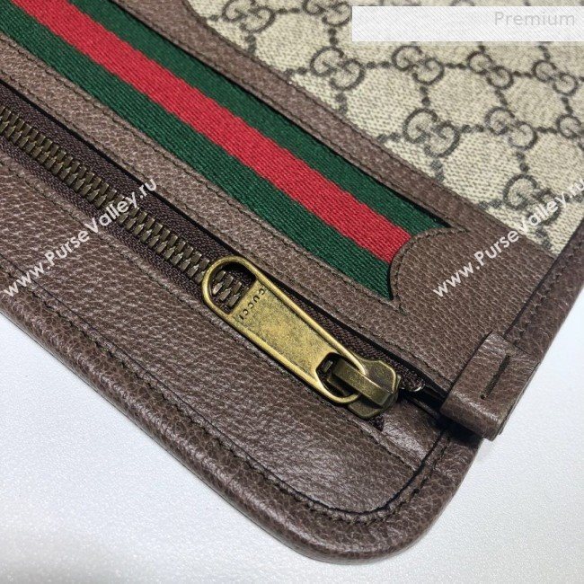 Gucci GG Canvas Web Zip Pouch 597619 2019 (DLH-0010714)