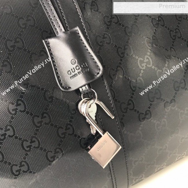 Gucci GG Canvas Carry-on Duffle Travel Bag 206500 Black (DLH-0010717)
