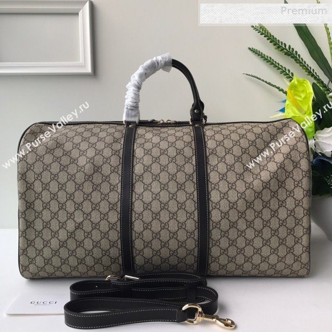 Gucci GG Canvas Carry-on Duffle Travel Bag 206500 Coffee  (DLH-0010716)