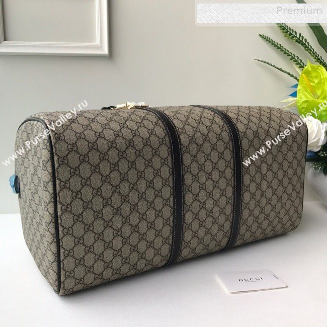 Gucci GG Canvas Carry-on Duffle Travel Bag 206500 Coffee  (DLH-0010716)