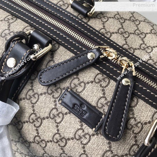 Gucci GG Canvas Carry-on Duffle Travel Bag 206500 Coffee  (DLH-0010716)