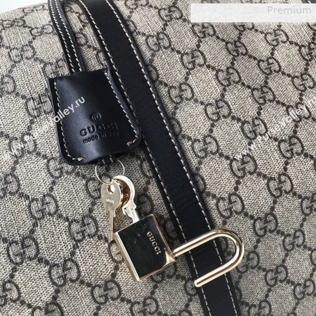 Gucci GG Canvas Carry-on Duffle Travel Bag 206500 Coffee  (DLH-0010716)