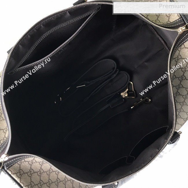Gucci GG Canvas Carry-on Duffle Travel Bag 206500 Coffee  (DLH-0010716)