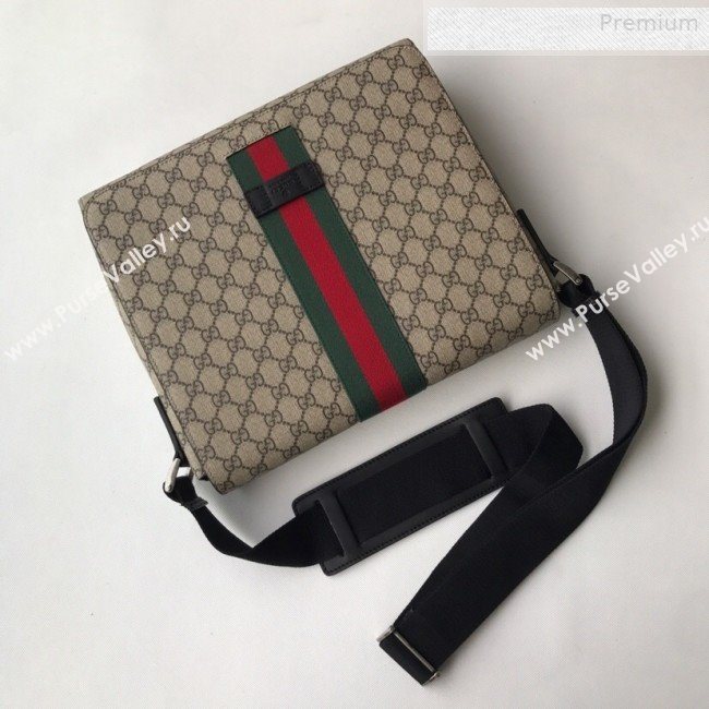 Gucci Mens GG Supreme Messenger Shoulder Bag 475432 Coffee 2019 (DLH-0010718)