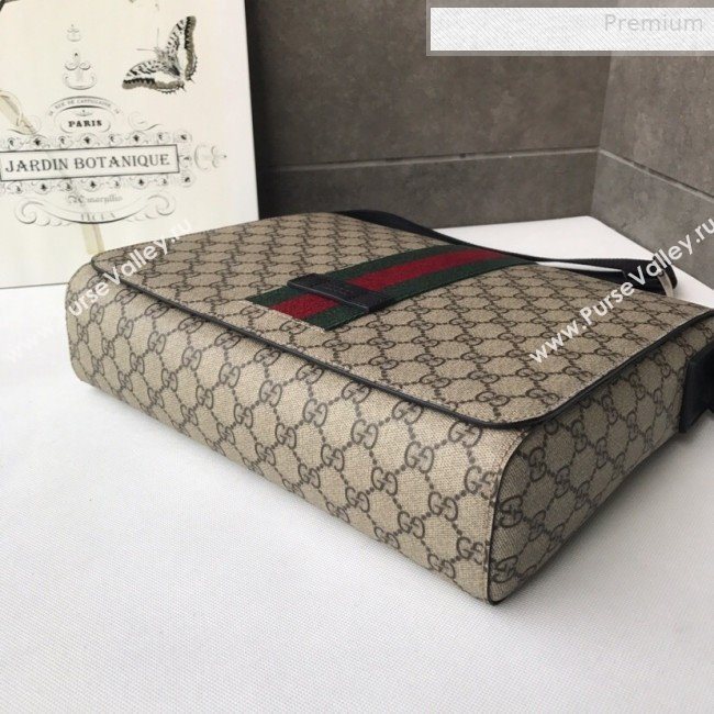 Gucci Mens GG Supreme Messenger Shoulder Bag 475432 Coffee 2019 (DLH-0010718)