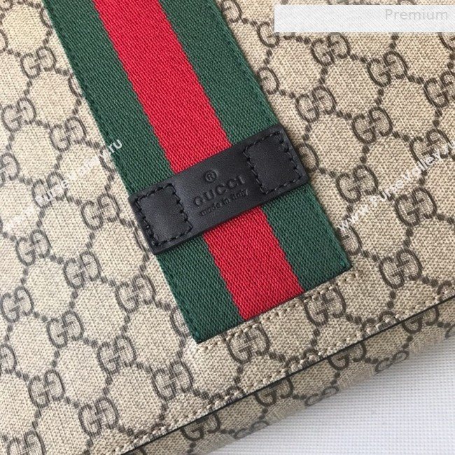 Gucci Mens GG Supreme Messenger Shoulder Bag 475432 Coffee 2019 (DLH-0010718)