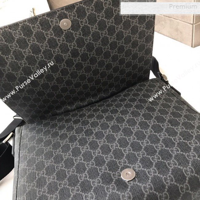 Gucci Mens GG Supreme Messenger Shoulder Bag 475432 Black 2019 (DLH-0010719)