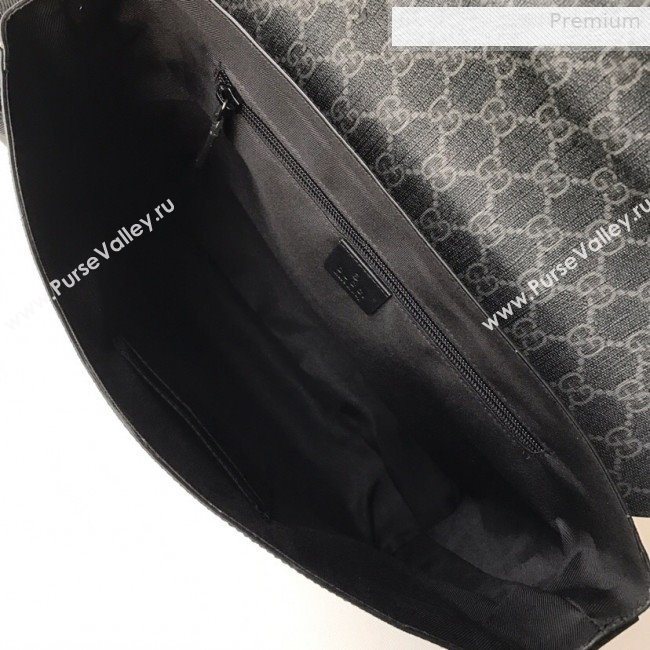 Gucci Mens GG Supreme Messenger Shoulder Bag 475432 Black 2019 (DLH-0010719)