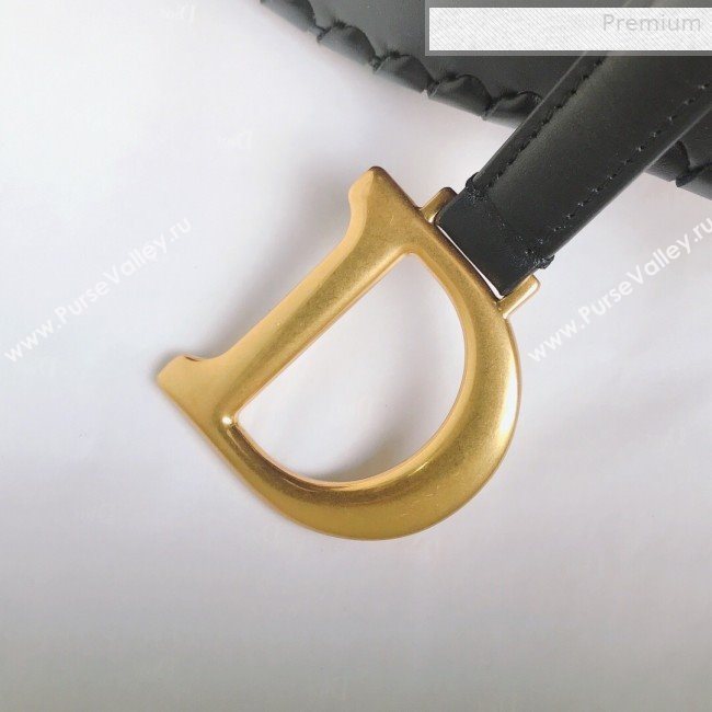 Dior Saddle Medium Bag in Braided Leather Black 2019 (BF-0010724)