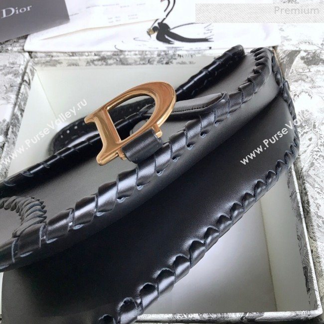 Dior Saddle Medium Bag in Braided Leather Black 2019 (BF-0010724)