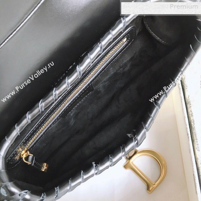 Dior Saddle Medium Bag in Braided Leather Black 2019 (BF-0010724)