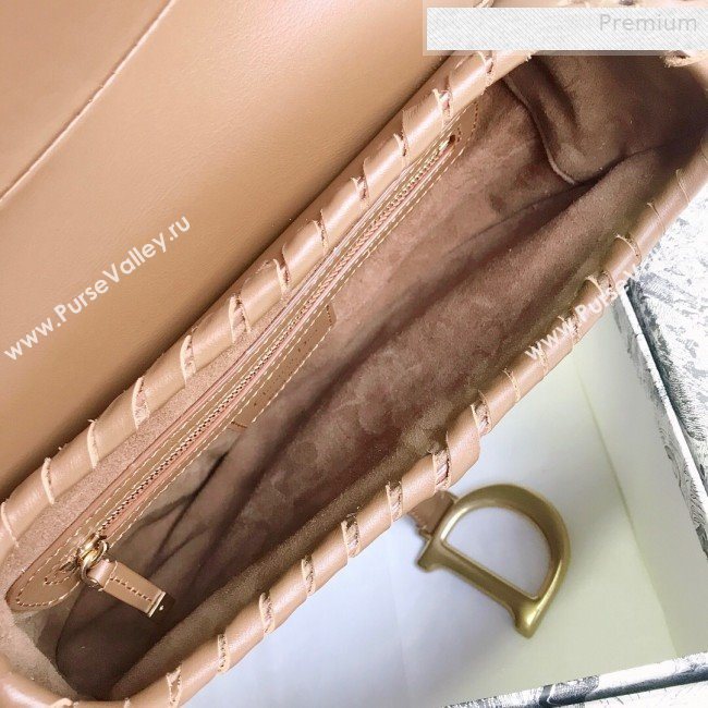 Dior Saddle Medium Bag in Braided Leather Brown 2019 (BF-0010725)