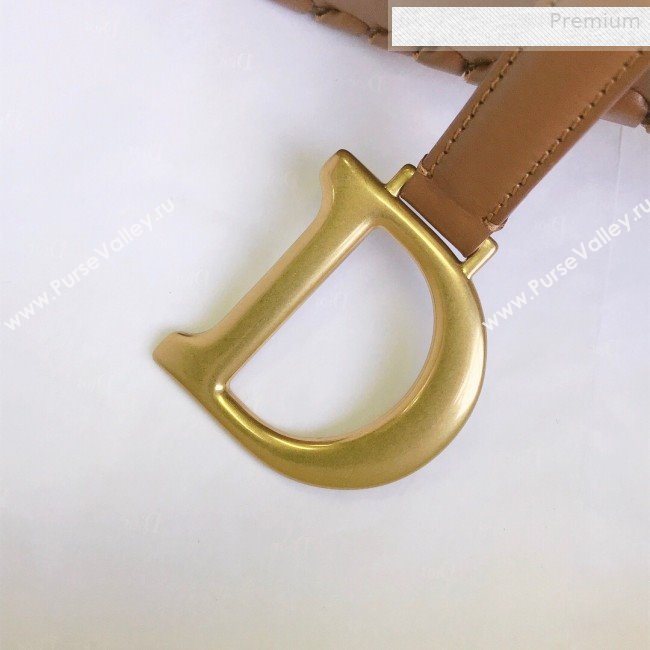 Dior Saddle Medium Bag in Braided Leather Brown 2019 (BF-0010725)