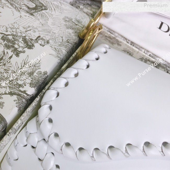 Dior Saddle Medium Bag in Braided Leather White 2019 (BF-0010726)